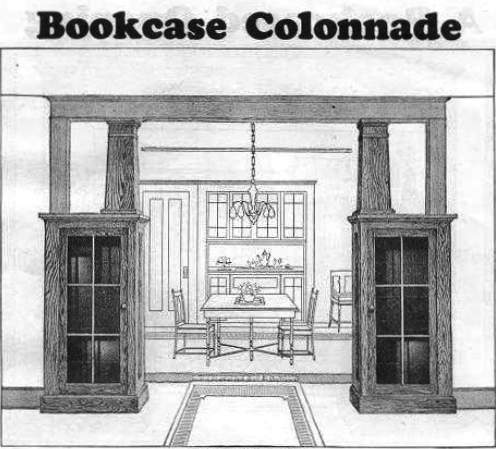 Sears Bookcase Colonnade from a building materials and mill work catalog.