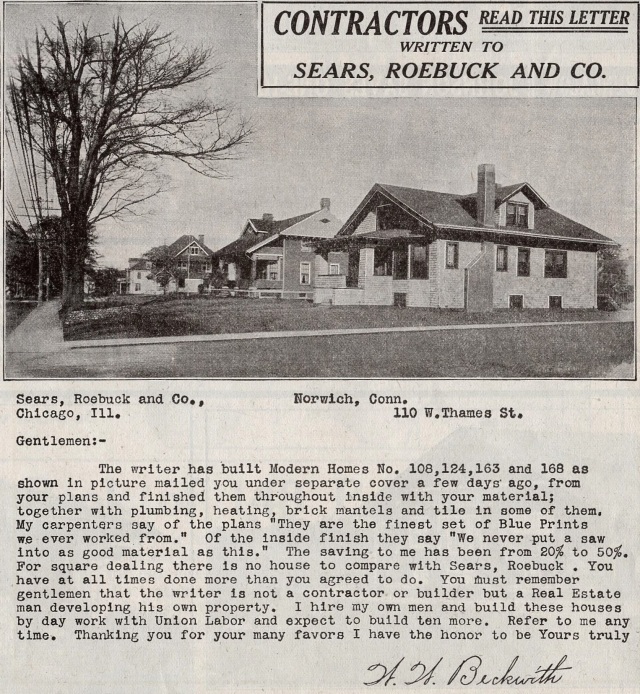 Beckwith Real Estate Developer Testimonial from 1920 Millwork Catalog