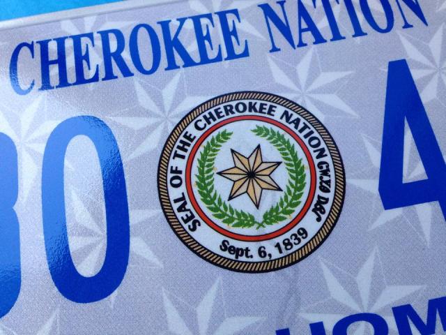 The Cherokee Nation Car Tag is a beautiful tag!  I've always wanted one but I didn't live within the boundaries until they were expanded a few months ago.